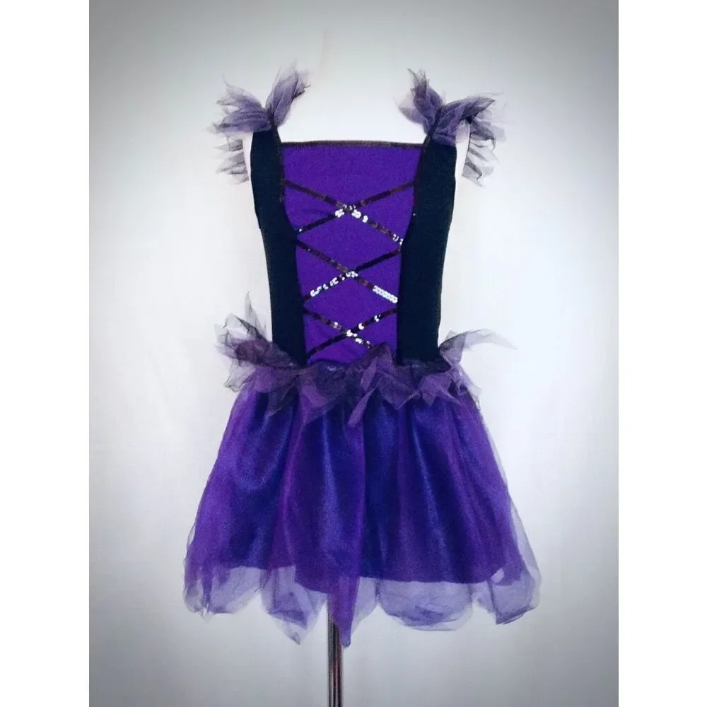 NEW Toddler Girls 4 Purple Witch Halloween Tutu Costume